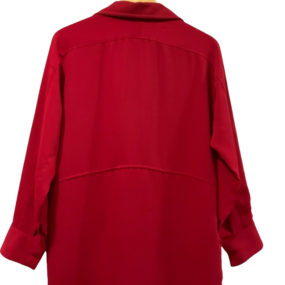 Aritzia Babaton Howitt Shirt Dress Jacket Red Utilitarian Pockets Women’… - Picture 7 of 16